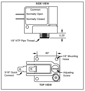 Vacuum Switch Adjustment Diagram 